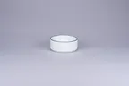 image of RAK Porcelain PLNOBW11CD25145 - 4" White Porcelain Bowl with Blue Rim, 5.38 oz, 4.3" Dia - 12/Case