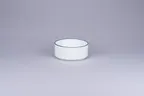 image of RAK Porcelain PLNOBW12CD25145 - 4" Porcelain Bowl with Blue Rim, 11.68 oz 0.35 Qt - 12/Case