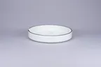 image of RAK Porcelain PLNODP23CD25147 - 33 oz Pasta Bowl, 9" Diameter, White with Black Rim - 1/Case