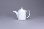 image of RAK Porcelain PLSKCP35 Coffee Pot With Lid, 3.3" (11.9 oz) White Porcelain, 8-12 oz Capacity - 1/Case