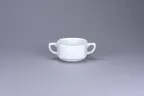 image of RAK Porcelain PLSKCS30 - Soup Bowl, Two Handles, 4" Diameter, 10.1 oz White Porcelain - 12/Case