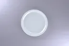 image of RAK Porcelain PLSKRFP22 Round Narrow Rim Flat Plate, 8.67" White Porcelain Dinnerware, 12/Case