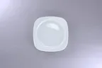 image of RAK Porcelain PLSKSFP19 Square Flat Plate, 7.5" x 7.5" White Porcelain, Polaris Finish - 24/Case