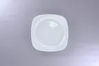 image of RAK Porcelain PLSKSFP21 Square Flat Plate, 8.3" x 8.3", White Polaris Porcelain, 12/Case