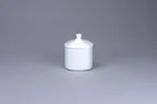 image of RAK Porcelain PLSKSU25 Sugar Bowl With Lid, 3.33" Diameter, 8.4 oz White Porcelain - 6/Case