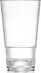 image of RAK Porcelain PLYWHTCL18 Stack Cooler, 3.5" D x 6.2" H, 18 oz Clear Polycarbonate - 24/Case