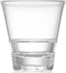 image of RAK Porcelain PLYWHTSH03 Stack Shot Glass, 2.5" D x 2.75" H, 3 oz Clear Polycarbonate, - 24/Case