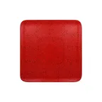 image of RAK Porcelain RBAUSP33 - Square Ruby China Plate, 13" x 13", Porcelain, Red, Dishwasher Safe - 6/Case