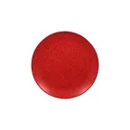 image of RAK Porcelain RBNNPR28 Ruby Round Plate, 11" Diameter, Flat Coupe Rim, Porcelain Red - 12/Case