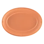 image of RAK Porcelain RETANOP26 - Oval Porcelain Dinner Plate, 10.25" x 7.3" Oval, 12/Case