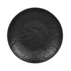 image of RAK Porcelain RKDP26 - 10-1/4" Black Porcelain Plate, Coupe, 1.5" H, Fridge/Oven/MW/DW Safe - 6/Case
