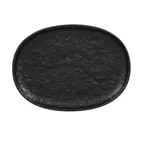 image of RAK Porcelain RKOP28 - Platter 11" x 8" x 1", Black Porcelain, Coupe Rim, Dishwasher Safe - 6/Case