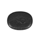 image of RAK Porcelain RKOSA15 Oval China Saucer, 5.5"-5.99" Black Porcelain Epic Collection - 12/Case