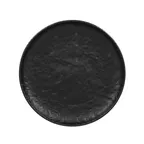 image of RAK Porcelain RKRP24 Round China Plate 9-7/16" Black Porcelain Coupe Rim Oven Safe - 12/Case