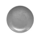image of RAK Porcelain SHNNPR15 Round Plate 5.938" Grey Coupe Rim, Dishwasher & Microwave Safe - 24/Case