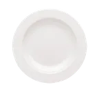image of RAK Porcelain SKHFP23WR - 9" Round Wide Rim Porcelain Plate Dishwasher & Microwave Safe - 12/Case