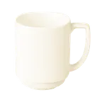 image of RAK Porcelain SKSM30 - 10 oz White Stackable China Mug, Microwave Safe, Chip Resistant - 12/Case