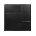 image of RAK Porcelain SNGPTN30 - Square Black Platter 11.8" x 11.8", Narrow Rim, Dishwasher Safe - 6/Case