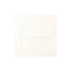 image of RAK Porcelain SPFN30 - 11½" Square Fennel Plate with 2 Wells, Dishwasher & Microwave Safe - 6/Case