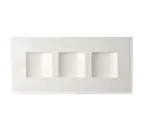 image of RAK Porcelain SPRP3B - Thyme Plate 15" x 7" Three Basin, White China, Microwave Safe - 6/Case