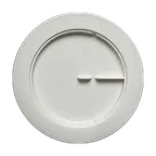 image of RAK Porcelain SSDP23 - 9‑1/10" White Plate Embossed Rim, Oven/Microwave/Dishwasher - 6/Case