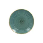 image of RAK Porcelain TWNNPR15LA Twirl Plate, 5-15/16" Flat Coupe Rim, Porcelain, Lagoon - 24/Case