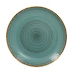 image of RAK Porcelain TWNNPR29LA - 11 3/8" Coupe Porcelain Plate, Lagoon, Dishwasher/Microwave Safe - 12/Case