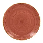 image of RAK Porcelain TWNNPR31CO Twirl Plate, 12¼" Round Coupe Rim, Porcelain, Coral, Safe - 6/Case