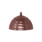 image of RAK Porcelain UHDDP18B Hide Drop Cloche, 7.1" Round Bronze Porcelain Plate Cover, Oven Safe - 1/Case