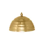 image of RAK Porcelain UHDDP18G Cloche, 7.1" Round Porcelain Cover, Gold, Oven Dishwasher Safe - 1/Case