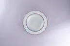 image of RAK Porcelain VIDP23VCM - Round Plate 9.06" Dia x 1.57" H, Porcelain, Microwave Safe - 12/Case