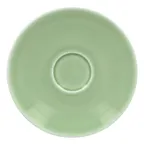 image of RAK Porcelain VNCLSA15GR Saucer, 6" Round Green Porcelain, Microwave/Dishwasher Safe - 12/Case