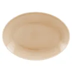 image of RAK Porcelain VNNNOP36BG Oval Platter, 14" x 10" Beige Porcelain, Microwave & Dishwasher Safe - 6/Case