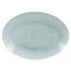 image of RAK Porcelain VNNNOP36BL Oval Platter 14" x 10" Blue Porcelain Lead-Free Microwave Safe - 6/Case