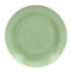 image of RAK Porcelain VNNNPR18GR Round Plate 7" Flat Coupe Rim Green Crackle Porcelain - 24/Case