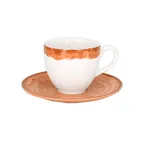 image of RAK Porcelain WDCLSA15CO - 6" Round Saucer, Orange Porcelain, Oven/Microwave Safe - 12/Case