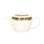 image of RAK Porcelain WDCLTP40MG Tea Pot, 13.5 Oz Porcelain with Lid, Lead‑Free, Fridge/Freezer Safe - 1/Case