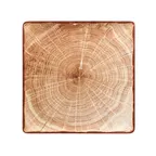 image of RAK Porcelain WDEDSQ30TB Square Plate, 11.75" Timber Brown Porcelain, Lead-Free - 6/Case