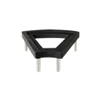 image of RAK Porcelain WS30 Black Wood Riser 11‑4/5"L x 10‑1/4"W Height 1‑15/9"‑5‑1/2" 3 Screw‑On Bases - Case