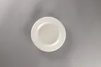 image of RAK Porcelain YOFP29 - 11.5" Round China Plate, Wide Flat Rim, Porcelain, American White, 12/Case