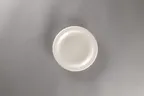 image of RAK Porcelain YONCP14 - 5.6" Round Porcelain Plate, American White, Narrow Rim, Flat Edge - 24/Case
