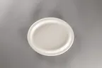 image of RAK Porcelain YONOP24 Oval Platter, 9.61" x 7.95" Porcelain, White, Rolled Edge - 12/Case