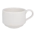 image of RAK Porcelain YOSC23 - Stackable 8.1 Oz Porcelain Cup, 3.42" Diameter, White Finish, 12/Case