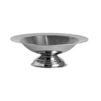 image of Steelite 5850JX195 Compote Bowl, 22.95 oz (8" x 2-3/4"), Stainless Steel Clix Metal - 1/Case