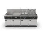 image of Giles EOF-BIB/FFLT/24/24 24" Floor Model Full Pot Electric Deep Fryer, Rethermalizer Combined, 340 Ibs