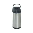 image of Adcraft APLE30 Insulated Beverage Dispenser, 3.0 L Double‑Wall Stainless Steel Airpot, Silver Finish