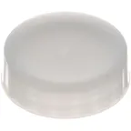 image of AllPoints 185655 FIFO Squeeze Bottle Lid, Clear/White End Cap, No Tip, - 1/Pack