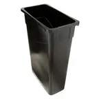 image of AllPoints 36318 Commercial Rectangular Trash Can, 23‑Gallon, 20" x 11" x 30" Polyethylene Black