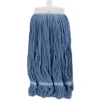 image of AllPoints 1591105 Wet Mop Head - 8½" Wide, 23 Oz Capacity, Blue Non‑Bacterial Mop for Spills