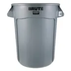 image of AllPoints 36152 - 32‑Gal Rubbermaid Brute Trash Can, 27‑13/16" Round Gray Rubber, Heavy‑Duty